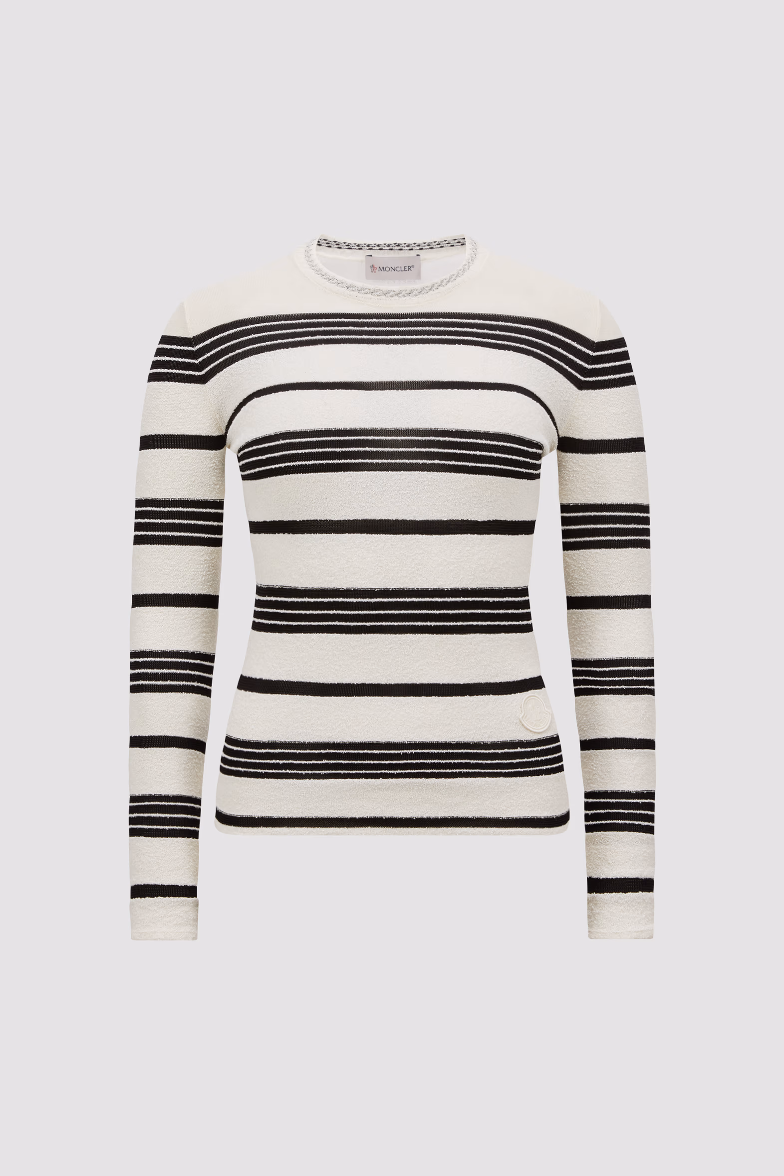 Pull rayé en bouclé Femmes Noir & Blanc Moncler 2